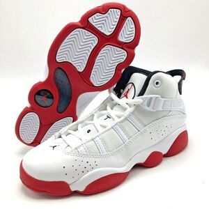 Nike Air Jordan Kids White and Red Boots